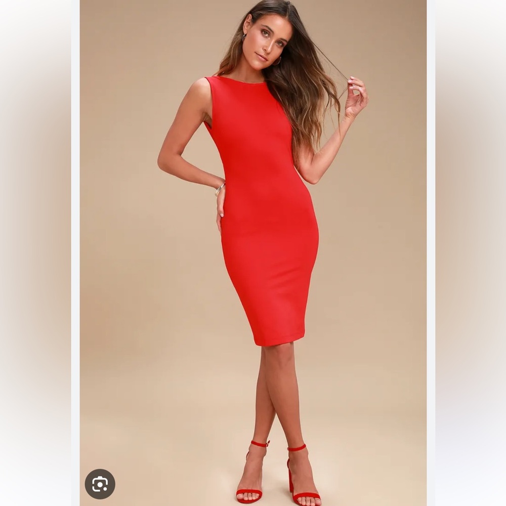 LULUS LIKE A LADY BACKLESS MIDI DRESS